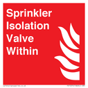 Sprinkler Isolation Valve Within Text: 